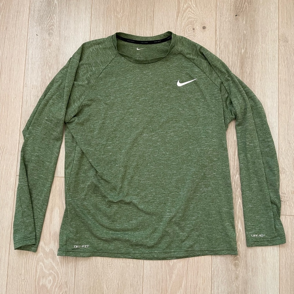 Nike Olive Dri-FIT Long Sleeve Shirt